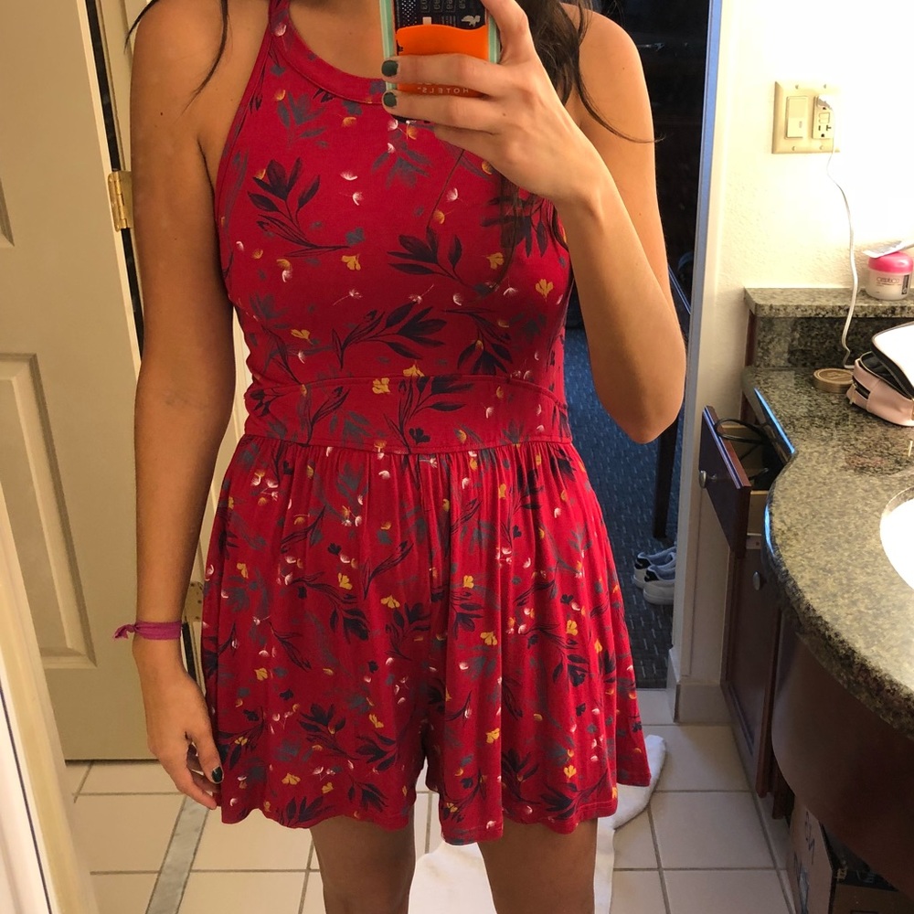 Roxy Romper Dress with pockets NWT floral print